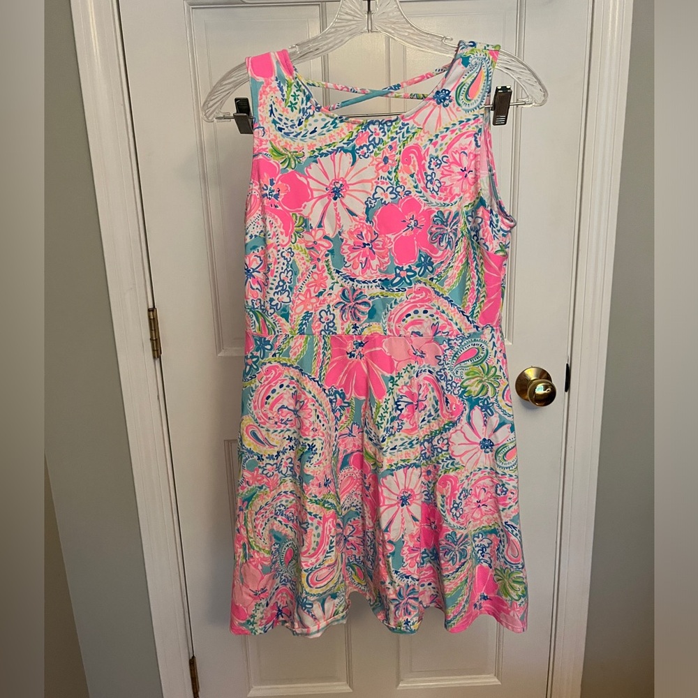 Lilly Pulitzer Carice Dress VGUC Flock Full of Fun Size 16 girls